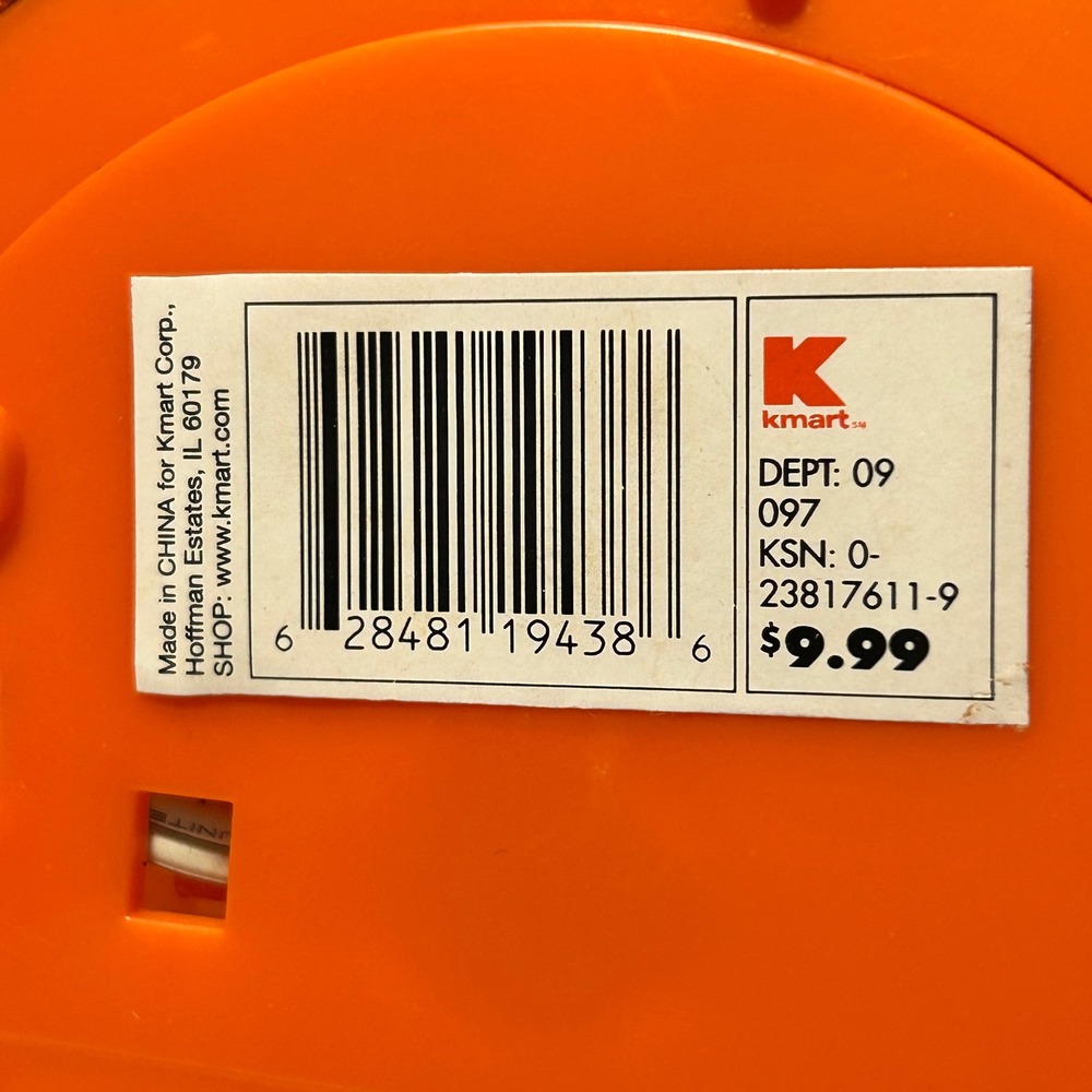 Vintage Kmart Halloween Melted Plastic Popcorn Pumpkin Jack-O-Lantern Light 12" - Picture 9 of 10